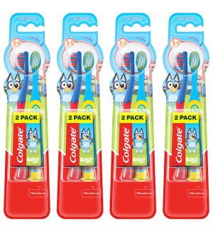 (BUNDLE OF 4) COLGATE BLUEY MANUAL TOOTHBRUSH EXTRA SOFT 2 PACK