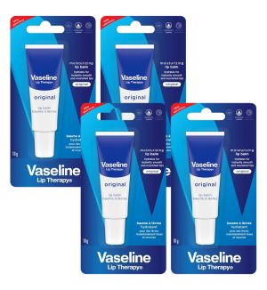 (BUNDLE OF 4) VASELINE LIP THERAPY ORIGINAL LIP BALM 10G