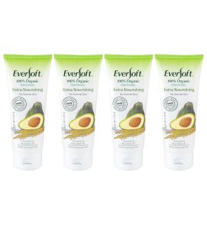 (BUNDLE OF 4) EVERSOFT ORGANIC CLEANSING FOAM AVOCADO & RICE BRAN 50G