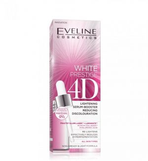 EVELINE WHITE PRESTIGE 4D LIGHTENING SERUM BOOSTER REDUCING DISCOLOURATION 18ML