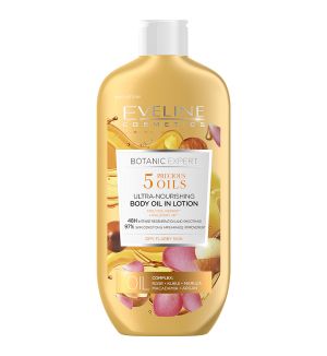 EVELINE BOTANIC EXPERT 5 PRECIOUS OILS BODY LOTION 350ML (GOLD)