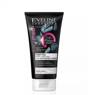 EVELINE FACEMED+ PURIFYING FACIAL WASH GEL/W ACTIVATED CARBON 150ML