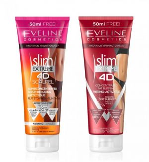 BUNDLE - EVELINE SLIM EXTREME 4D SCALPEL SUPERCONCENTRATED SERUM 250ML & EVELINE SLIM EXTREME 4D CONCENTRATED FAT BURNING THERMO-ACTIVATOR 250ML