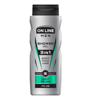 ON LINE MEN SHOWER GEL 3 IN 1 LIGHT AZURE 400ML