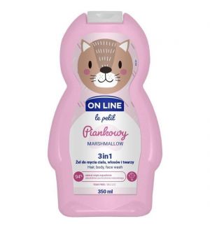 ON LINE KIDS HAIR, BODY, FACE WASH 3 IN 1 MARSHMALLOW 350ML