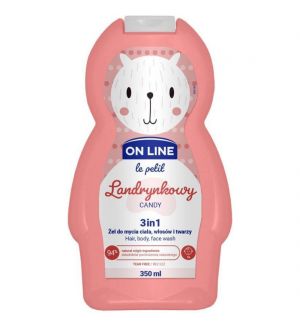 ON LINE KIDS HAIR, BODY, FACE WASH 3 IN 1 CANDY 350ML
