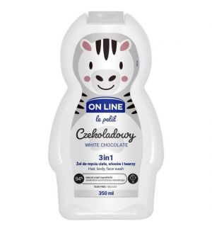 ON LINE KIDS HAIR, BODY, FACE WASH 3 IN 1 WHITE CHOCOLATE 350ML