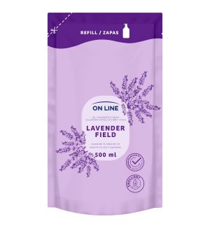 ON LINE HAND & BODY WASH WITH OIL LAVENDER FIELD REFILL 500ML