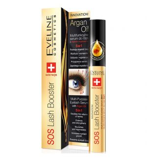 EVELINE SOS LASH BOOSTER EYELASH SERUM 5 IN1 WITH ARGAN OIL 10ML  EXP:11/2026