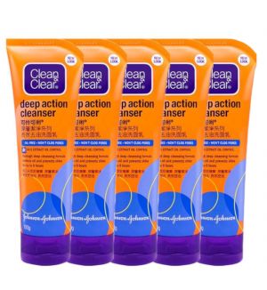 (BUNDLE OF 5) CLEAN & CLEAR DEEP ACTION CLEANSER 100G (NEW)