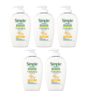 (BUNDLE OF 5) SIMPLE KIND TO SKIN MOISTURISING HAND WASH 250ML