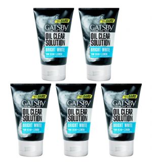 (BUNDLE OF 5) GATSBY BRIGHT WHITE COOLING FACE WASH 100G