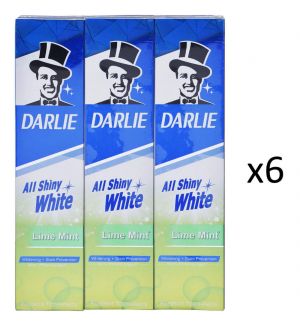 (BUNDLE OF 6) DARLIE ALL SHINY WHITE LIME MINT TOOTHPASTE 2X140G + 80G