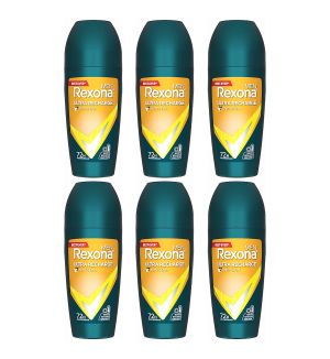 (BUNDLE OF 6) REXONA MEN DEODORANT ROLL ON ULTRA RECHARGE 45ML