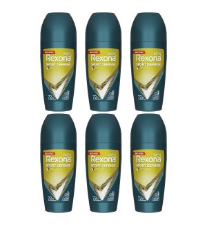 (BUNDLE OF 6) REXONA MEN DEODORANT ROLL ON SPORT DEFENSE 45ML