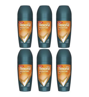 (BUNDLE OF 6) REXONA MEN DEODORANT ROLL ON ADVENTURE 45ML