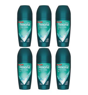 (BUNDLE OF 6) REXONA MEN DEODORANT ROLL ON XTRA COOL 45ML