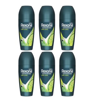 (BUNDLE OF 6) REXONA MEN DEODORANT ROLL ON LIME COOL 45ML