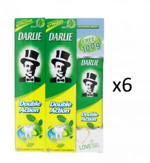 (BUNDLE OF 6) DARLIE DOUBLE ACTION TOOTHPASTE 250G X2+100G