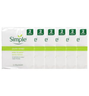(BUNDLE OF 6) SIMPLE PURE SOAP FOR SENSITIVE SKIN 2X100G