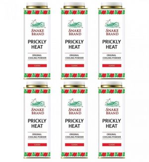 (BUNDLE OF 6) ST LUKES SNAKE BRAND PRICKLY HEAT POWDER 280G (CLASSIC)