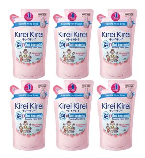 (BUNDLE OF 6) KIREI KIREI ANTI-BACTERIAL HAND SOAP REFILL - MOISTURIZING PEACH 200ML