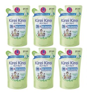(BUNDLE OF 6) KIREI KIREI ANTI-BACTERIAL HAND SOAP REFILL - REFRESHING GRAPE 200ML
