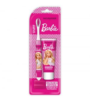 NATURAVERDE BARBIE ORAL CARE SET (TOOTHBRUSH + TOOTHPASTE 25ML) EXP:03/2026