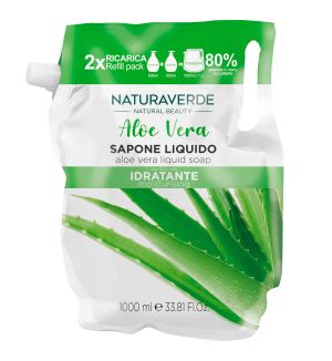 NATURAVERDE ALOE VERA MOISTURISING LIQUID HAND SOAP REFILL 1000ML
