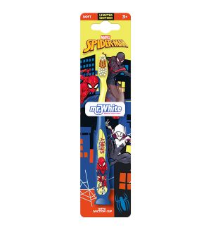 MR WHITE SPIDERMAN TOOTHBRUSH WITH SUCTION & COVER