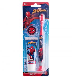 MR WHITE SPIDERMAN TRAVEL KIT TOOTHBRUSH WITH TOOTHPASTE 25ML