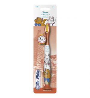 MR WHITE THE ARISTOCATS TOOTHBRUSH WITH SUCTION AND COVER