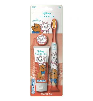 MR WHITE THE ARISTOCATS TRAVEL KIT TOOTHBRUSH WITH TOOTHPASTE 25ML