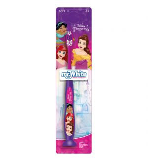 MR WHITE DISNEY PRINCESS TOOTHBRUSH WITH SUCTION AND COVER