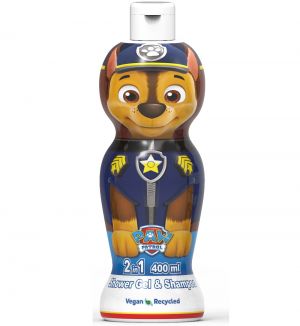 AIR VAL PAW PATROL CHASE 1D SHOWER GEL & SHAMPOO 2 IN 1 400ML