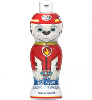 AIR VAL PAW PATROL MARSHALL 1D SHOWER GEL & SHAMPOO 2 IN 1 400ML