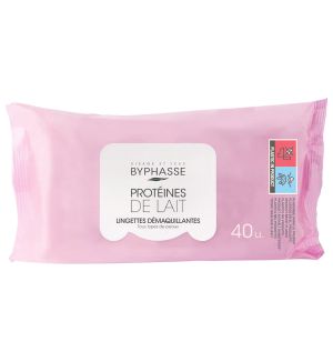BYPHASSE MAKE UP REMOVER WIPES 40'S MILK PROTEINS - ALL SKIN TYPES