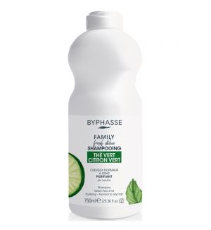 BYPHASSE FAMILY FRESH DELICE GREEN TEA & LIME SHAMPOO 750ML (OILY HAIR)