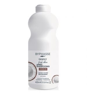 BYPHASSE FAMILY FRESH DELICE COCONUT HAIR CONDITIONER 400ML (COLOURED HAIR)