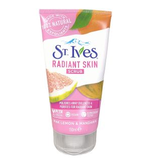 ST. IVES RADIANT SKIN PINK LEMON & MANDARIN SCRUB 150ML (EXP: 04/2026)