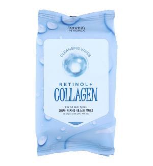 TENZERO RETINOL COLLAGEN CLEANSING WIPES 130G (30 WIPES)