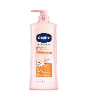 VASELINE HEALTHY BRIGHT SPF 24 PA++ SUN + POLLUTION PROTECTION LOTION 350ML