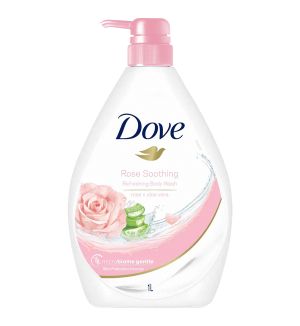 DOVE BODY WASH ROSE SOOTHING 1L