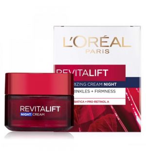 LOREAL REVITALIFT DERMALIFT ANTI WRINKLE + FIRMING NIGHT CREAM 50ML