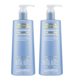 (BUNDLE OF 2) GIOVANNI BIOTIN AND COLLAGEN SHAMPOO & CONDITIONER 710ML