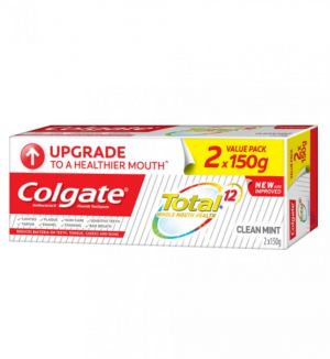 COLGATE TOTAL 12 CLEAN MINT TOOTHPASTE 2 X 150G