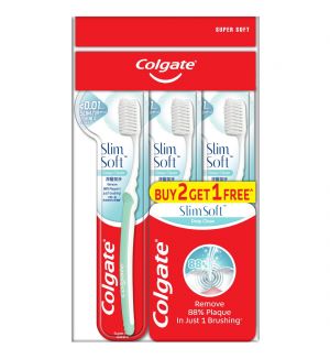 COLGATE SLIMSOFT DEEP CLEAN TOOTHBRUSH 2+1 (SUPER SOFT)