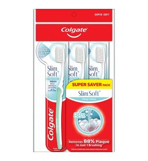 COLGATE SLIMSOFT DEEP CLEAN TOOTHBRUSH 2+1 (SUPER SOFT)