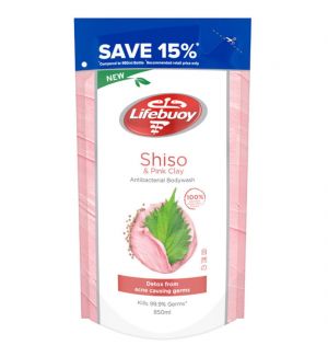 LIFEBUOY BODY WASH REFILL - SHISO & PINK CLAY 850ML