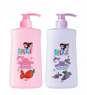 (BUNDLE OF 2) CHERIE KIDS STRAWBERRY SHAMPOO & GRAPE CONDITIONER 750ML